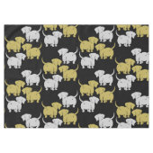 Duitse Dachshund Dog Patronen Tafelkleed (Voorkant (Horizontaal))