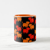 Duitse Dachshund Dog Patronen Tweekleurige Koffiemok (Center)