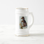  Duitse Dachshund Print Beer Stein Mok (Voorkant rechts)