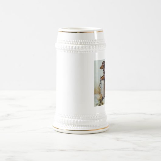  Duitse Dachshund Print Beer Stein Mok (Center)