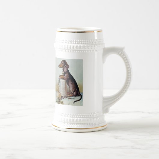 Duitse Dachshund Print Beer Stein Mok (Rechts)