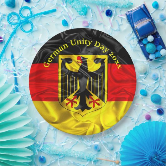 Duitse Dag van de Eenheid, Duitse Nationale Dag Papieren Bordje (Feest)