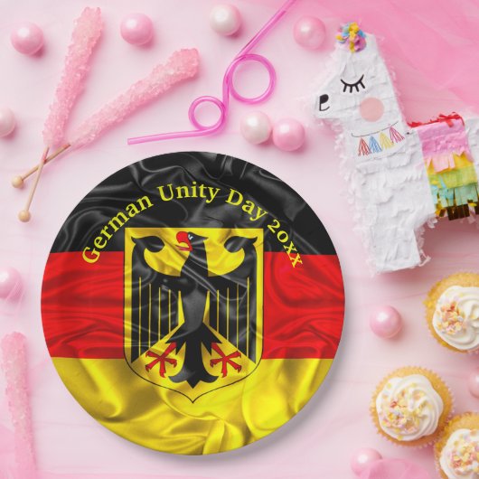 Duitse Dag van de Eenheid, Duitse Nationale Dag Papieren Bordje (Feest)