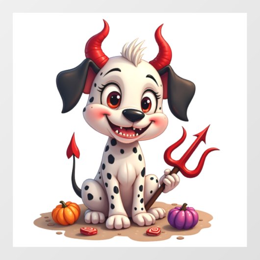 Duitse dalmatiër kattenkwaad raamsticker (Vel)