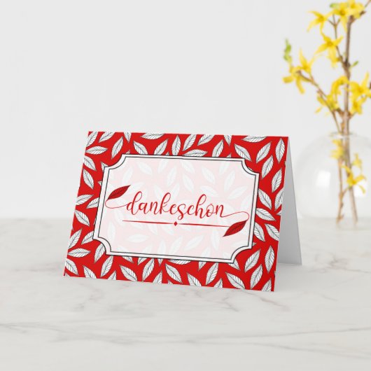 Duitse Dankeschon Dank je rode botanische botaniek Kaart (Gele Bloem)