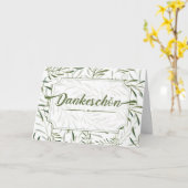 Duitse Dankeschön Dank u voor de groene botanische Kaart (Gele Bloem)