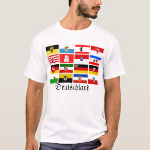 Duitse deelstaat Laender Flags Deutschland T-shirt