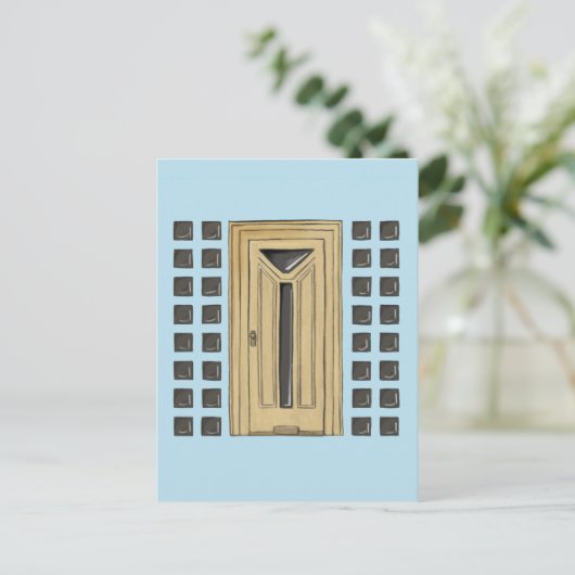 Duitse deur 1 briefkaart (Staand voorkant)