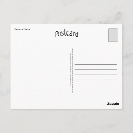 Duitse deur 1 briefkaart (Achterkant)