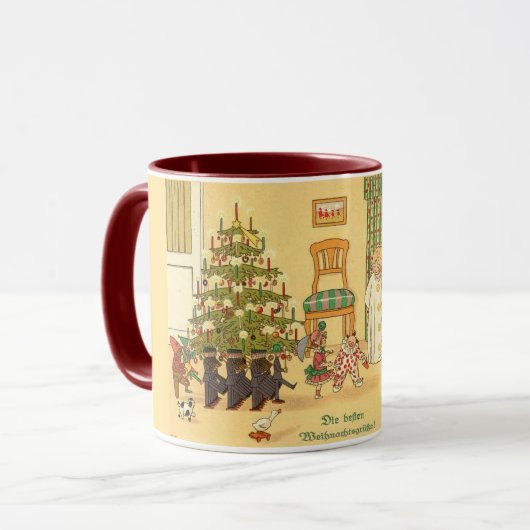 DUITSE DEUTSCH CHRISTMAS COFFEE MOK (Voorkant links)