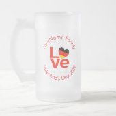 Duitse Deutsch Red LOVE Hart Vlag Matglas Bierpul (Links)