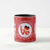 Duitse Deutsch Red LOVE Hart Vlag Mok (Midden)