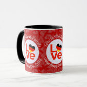 Duitse Deutsch Red LOVE Hart Vlag Mok (Voorkant links)