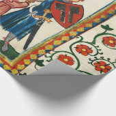 DUITSE DICHTER ALS DUITSE RIDDER MIDDELEEUWSE MINI CADEAUPAPIER (Hoek)