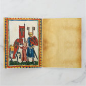 DUITSE DICHTER ALS DUITSE RIDDER MIDDELEEUWSE MINI KAART (Binnen)