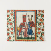 DUITSE DICHTER ALS DUITSE RIDDER MIDDELEEUWSE MINI WANDKLEED (Voorkant (horizontaal))