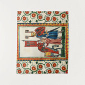 DUITSE DICHTER ALS DUITSE RIDDER MIDDELEEUWSE MINI WANDKLEED (Voorkant)