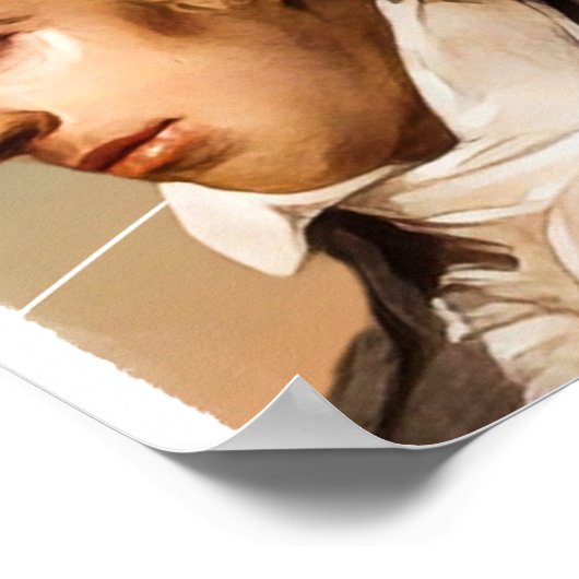 Duitse dichter Friedrich Schiller illustratie Poster (Hoek)