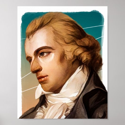 Duitse dichter Friedrich Schiller illustratie Poster (Voorkant)