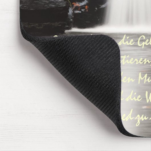Duitse dienst najaar waterfall Mousepad Muismat (Hoek)