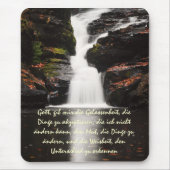 Duitse dienst najaar waterfall Mousepad Muismat (Voorkant)