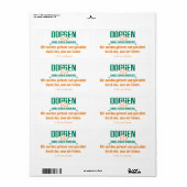 Duitse Dog Briefstickers Etiket (Full Sheet)