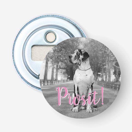 Duitse dog fun flesopener button flesopener (Voorkant)