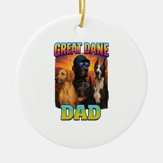 Duitse Dog Keramisch Ornament (Voorkant)