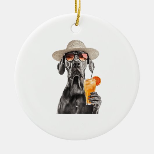 Duitse Dog Keramisch Ornament (Voorkant)