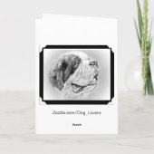 Duitse Dog "Prettig Kerstfeest" Feestdagen Kaart (Achterkant)