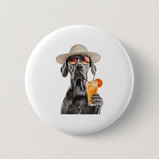 Duitse Dog Ronde Button 5,7 Cm (Voorkant)