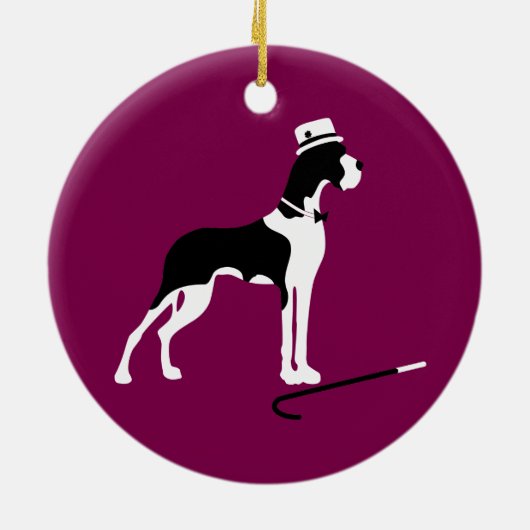 Duitse Dog Sierfiguren Keramisch Ornament (Achterkant)