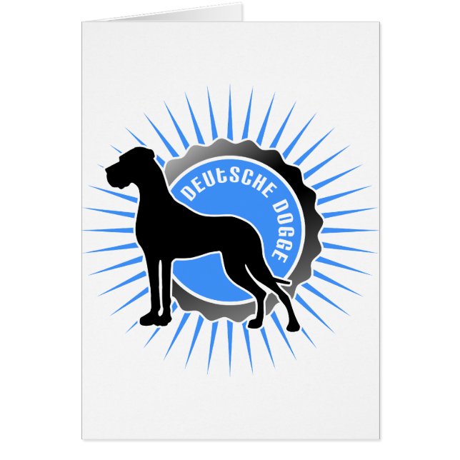 Duitse dog ster blauw (Voorkant)