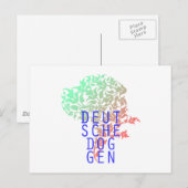 Duitse Doggen blad hoofd Briefkaart (Voorkant / Achterkant)