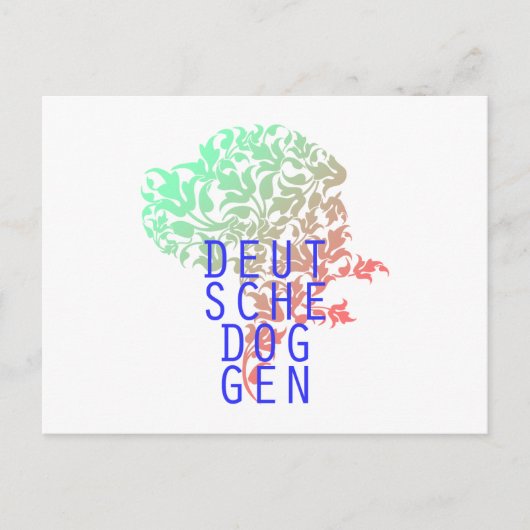 Duitse Doggen blad hoofd Briefkaart (Voorkant)