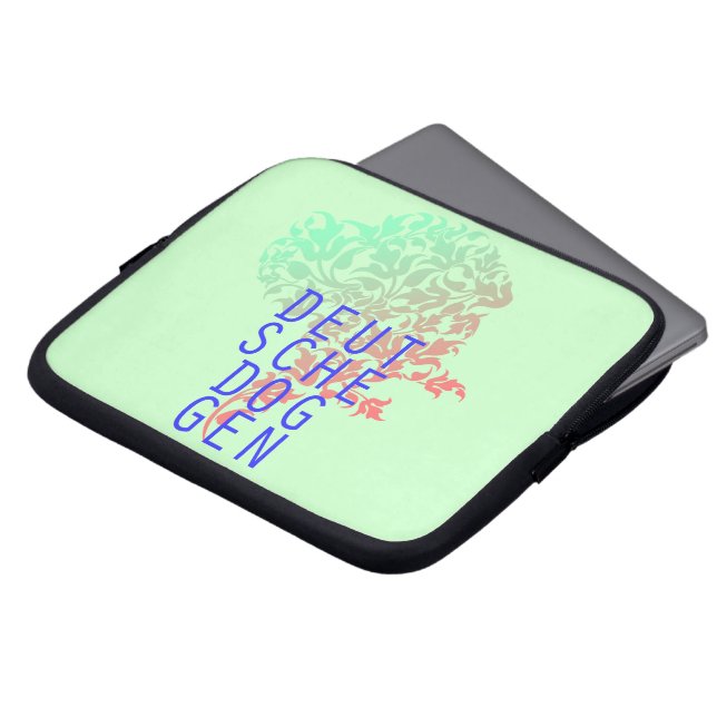 Duitse Doggen blad hoofd Laptop Sleeve (Voorkant top)