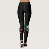 Duitse Doggen bloemig Leggings (Achterkant)