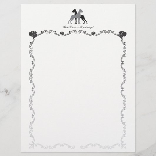 Duitse Doggen Briefpapier Flyer (Voorkant)