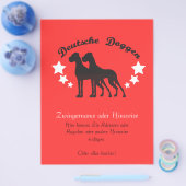 Duitse doggen flyer (Enkel)