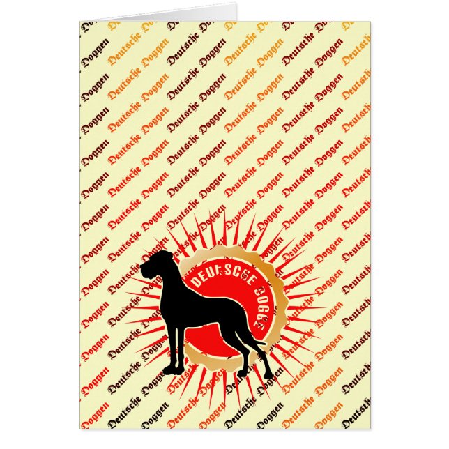 Duitse Doggen Kaart (Voorkant)