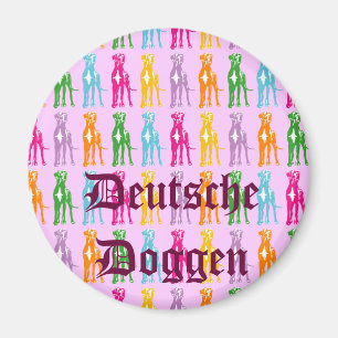 Duitse Doggen Logo Magneet