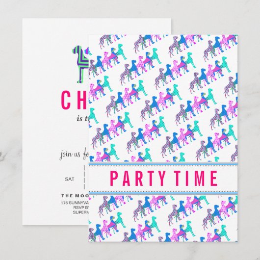 Duitse doggen modern en cool kaart (Voorkant / Achterkant)