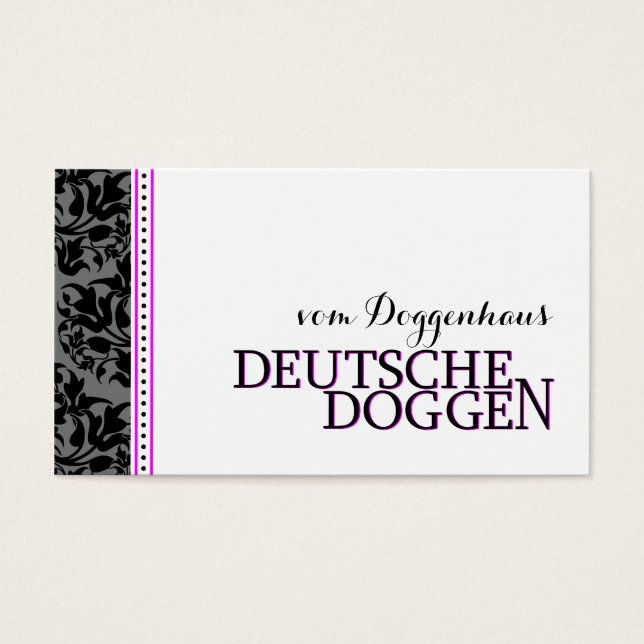 Duitse Doggen romantisch Visitekaartje (Voorkant)
