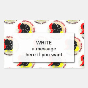 Duitse Doggen Zwart Rood Goud Rechthoekige Sticker