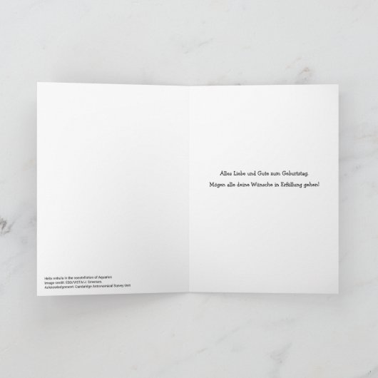 Duitse douanenaam verjaardagskaart kaart (Binnen)