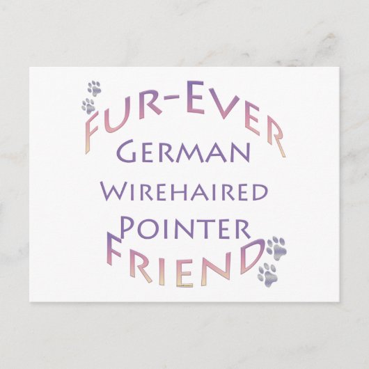 Duitse draadaanwijzer Furever Briefkaart (Voorkant)