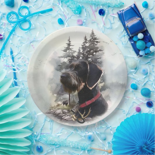 Duitse draadaanwijzer, GWP Papieren Bordje (Feest)