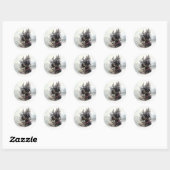 Duitse draadaanwijzer, GWP Ronde Sticker (Vel)