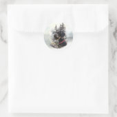 Duitse draadaanwijzer, GWP Ronde Sticker (Tas)
