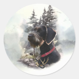 Duitse draadaanwijzer, GWP Ronde Sticker